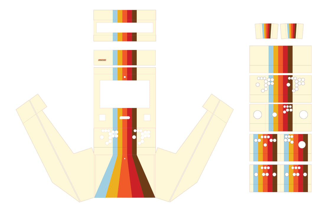 Polycade Retro Stripes