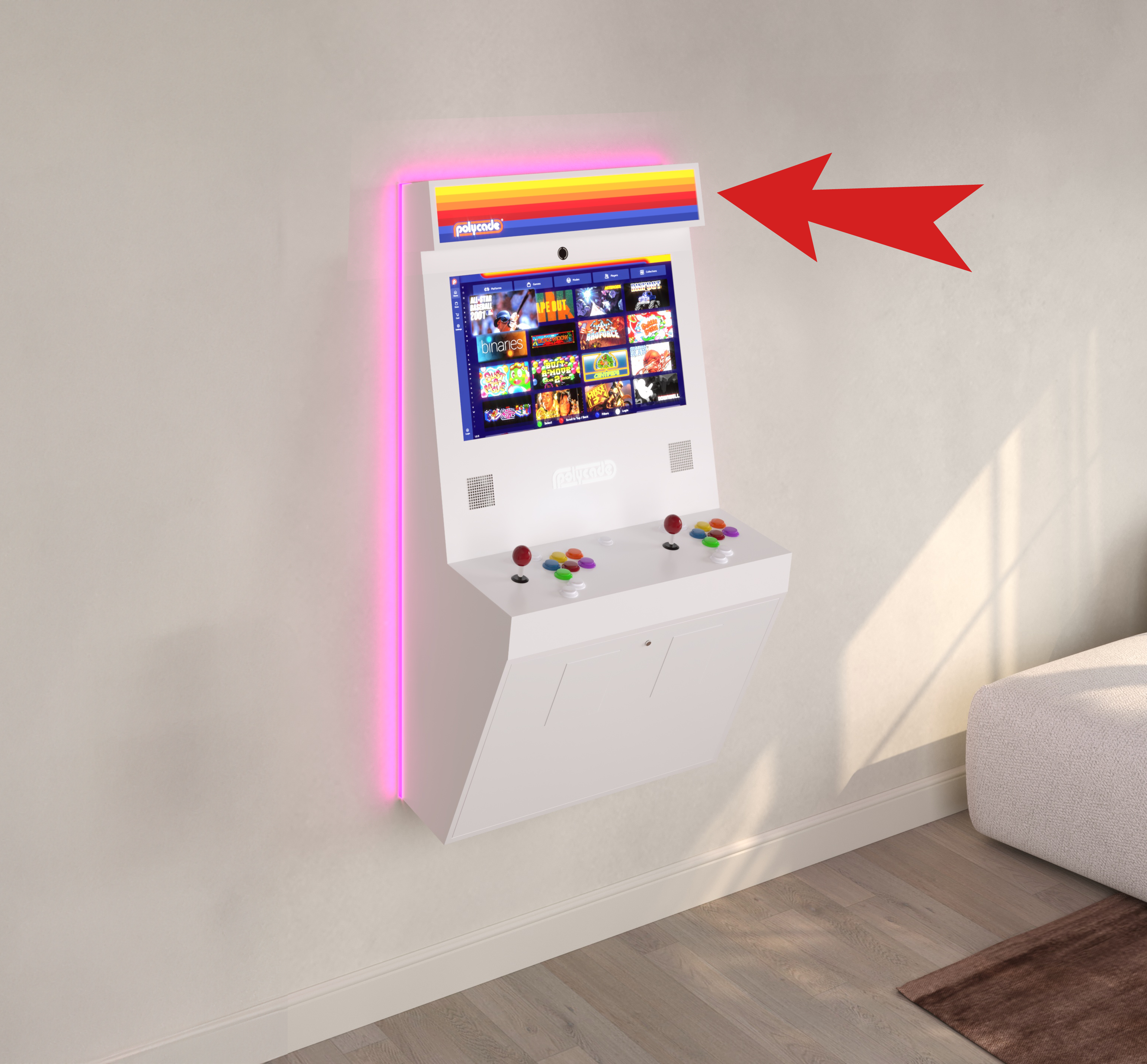 RetroGlow Marquee Topper – Polycade