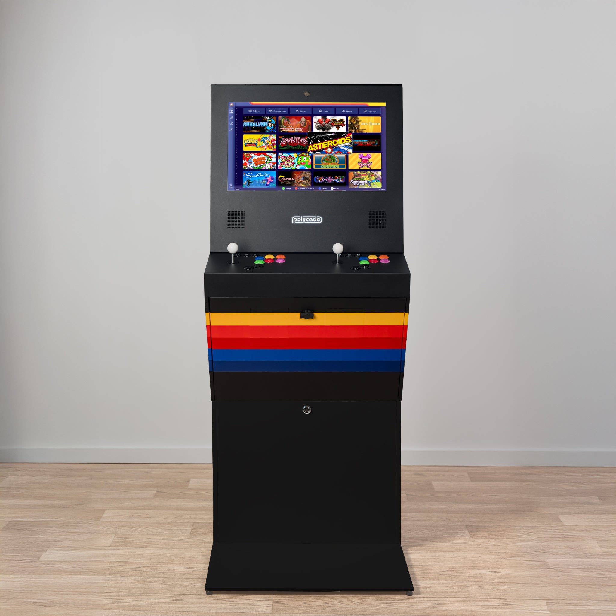 Striped Freestanding Sente: Black