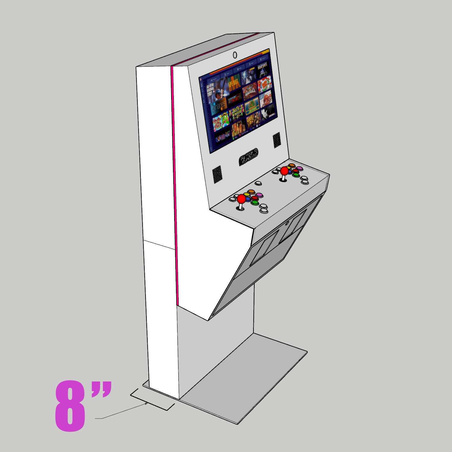 Polycade Stand Polycade Sente: White+Stripes